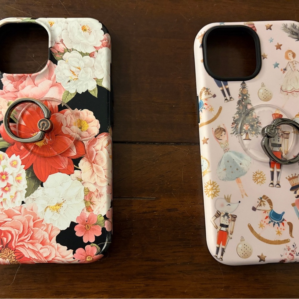 Elegant Floral and Holiday Phone Case Duo